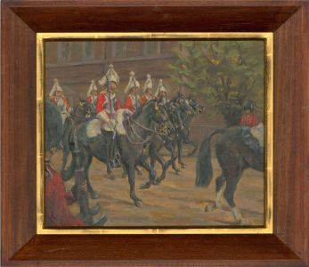 Angela Cottrell - 20th Century Oil, The Household Cavalry, Windsor