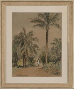C. Hanahan - 1937 Watercolour, Tropical Forest