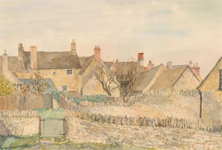 Signed 1974 Watercolour - Walking Home