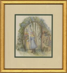 After Graham Rust - 20th Century Watercolour, The Secret Garden
