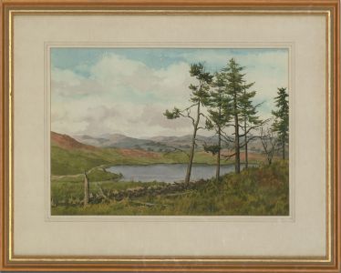 Ernest E. Clarke (1869-1932) - Early 20th Century Watercolour, Lake Scene
