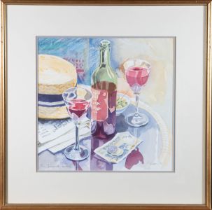 Hazel Soan - 1991 Watercolour, The Second Bottle