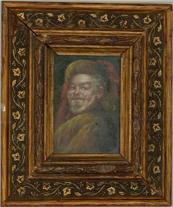 Framed` Early 20th Century Oil - Portrait of a Jovial Man