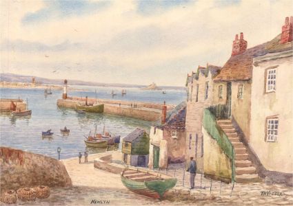 Thomas Herbert Victor (1894-1980) - Mid 20th Century Watercolour, Newlyn Harbour