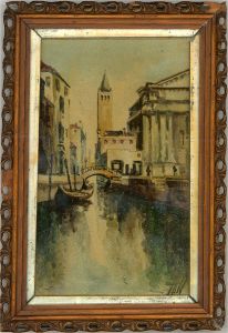 Framed Early 20th Century Oil - Venetian Views
