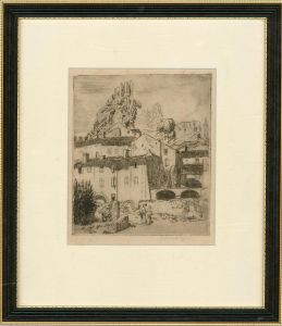 Frederick Carter A. R. E. (1885-1967) - Etching, Ruins on The Hill