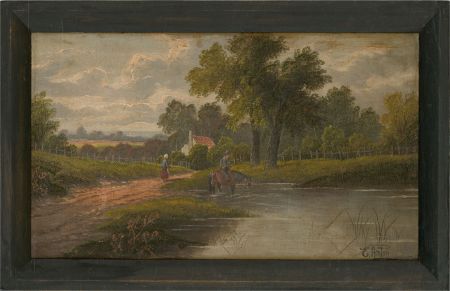 Etty Horton (1835-1905) - Signed & Framed Late 19th Century Oil, Country Road