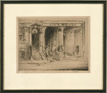 William Monk RE (1863-1937) - Signed Late 19th Century Etching, Vine Wharf