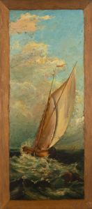 M. K. List - Signed & Framed Late 19th Century Oil, Gainst Wind Up Tide