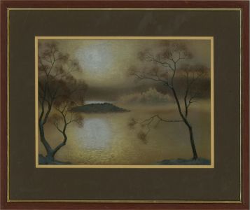 Framed Mid 20th Century Pastel - Misty Morning