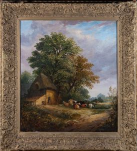 after Edward Robert Smythe (1810–1899) - Late 19th Century Oil, Rural Cottage