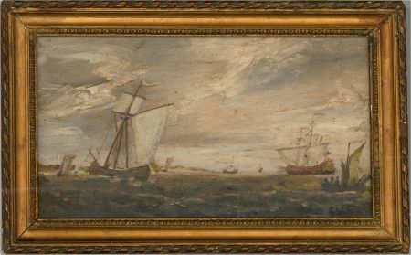 Framed Late 19th Century Oil - Maritime Study
