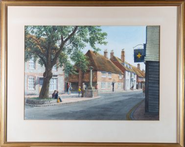 Joan Morgan - Signed & Framed Mid 20th Century Watercolour, Sleepy Village