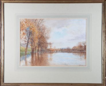 John Pedder (1850-1929) - Signed & Framed 1894 Watercolour, The Flood