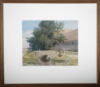 J.M. Evers - Early 20th Century Watercolour, A Footbridge in Kent