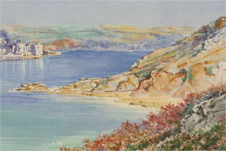 20th Century Watercolour - Lakeside View
