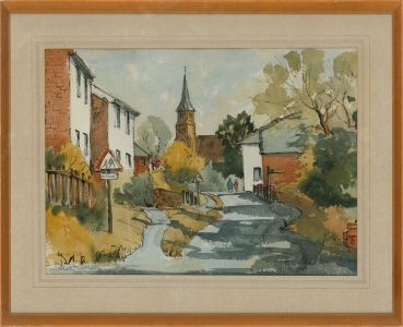 Derek Russell - 20th Century Watercolour, Ide Hill Village