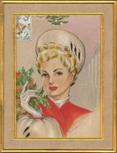 Violet Birch - 1942 Watercolour, Mrs. Claus