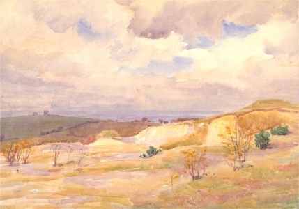 Mid 20th Century Watercolour - Sand Dunes