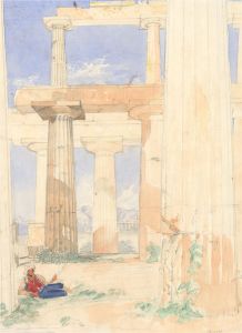 Early 20th Century Watercolour - Greek Ruins