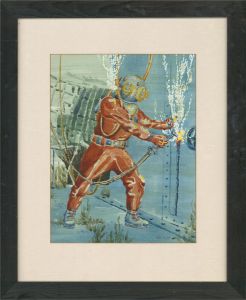 Phil Knight - 2010 Watercolour, Deep Sea Diver