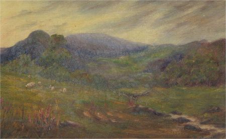 E. Rushworth - Signed Early 20th Century Oil, Distant Mountains