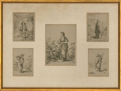 Jean Baptiste Le Prince (1734-1781) - Five Etchings, Fashions of Moscow