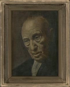 G.E. St. John-Loe - Signed & Framed Mid 20th Century Oil, Konrad Adenauer