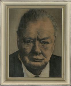G. E St John-Loe - Framed Mid 20th Century Oil, Churchill