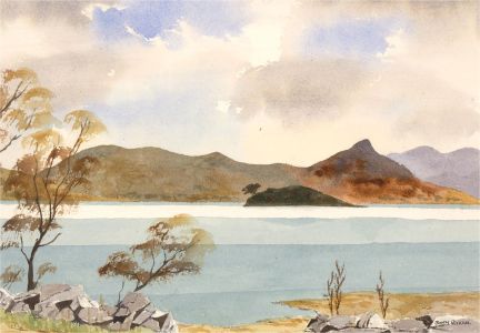 John Rixon - Signed Early 20th Century Watercolour, Across the Lake