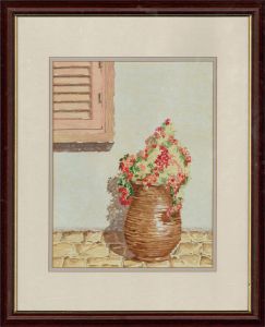 Contemporary Watercolour - Outdoor Flower Vase