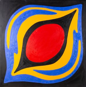 Rory Mcleod - 2010 Acrylic, Blue, Orange & Red