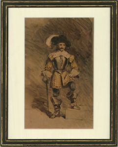 Charles Cattermole (1832-1900) - 19th Century Watercolour, Commonwealth Soldier