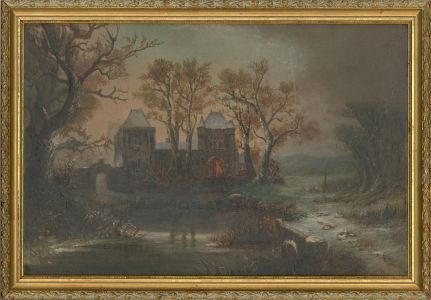 Early 20th Century Oil - The Haunted Castle