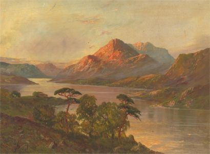 1934 Oil - Mountain Sunset