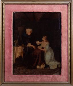 Early 20th Century Lithograph - A Shared Moment