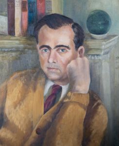 June Conning Barker - Mid 20th Century Oil, Gentleman in Yellow Coat