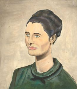 R. Sloane - Signed 1968 Oil, Woman in Green
