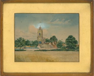Framed Early 20th Century Watercolour - Sleepy Village