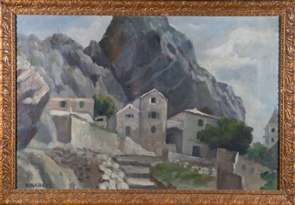 Hirkovis - Signed & Framed Mid 20th Century Oil, Greek Ruins