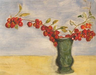Mid 20th Century Watercolour - Rowan Berries