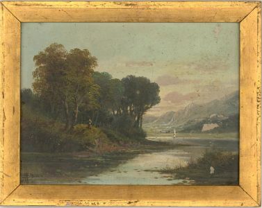 William Stone (1842-1913) - For Restoration - 19th Century Oil, River Landscape