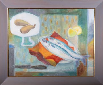 Philippa Hill - 20th Century Oil, Fish Still Life