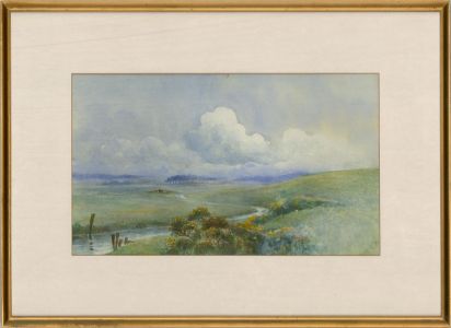 M.C.K. - 20th Century Watercolour, Landscape View with River