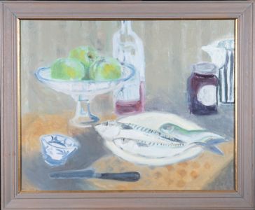 Philippa Hill - 20th Century Oil, Still Life with Fish