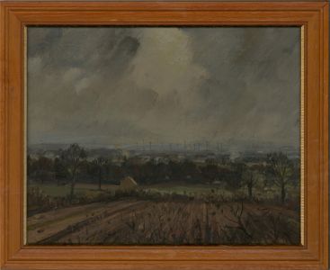 Marcus Holly Ford (1914-1989)-Signed & Framed Mid 19th Century Oil, Winter Farm