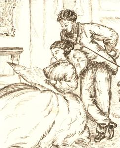 1866 Pen and Ink Drawing - Delightful Ignorance
