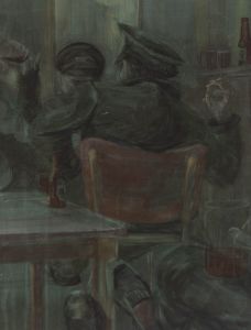 P. Woods - Mid 20th Century Gouache, At the Pub