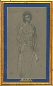 Edward Stott ARA (1859-1918) - 1902 Graphite Drawing, Female Life Study