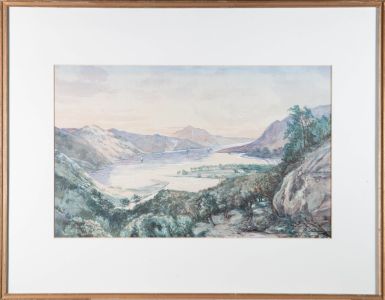 H. Gill - 1903 Watercolour, Mountain Landscape Scene